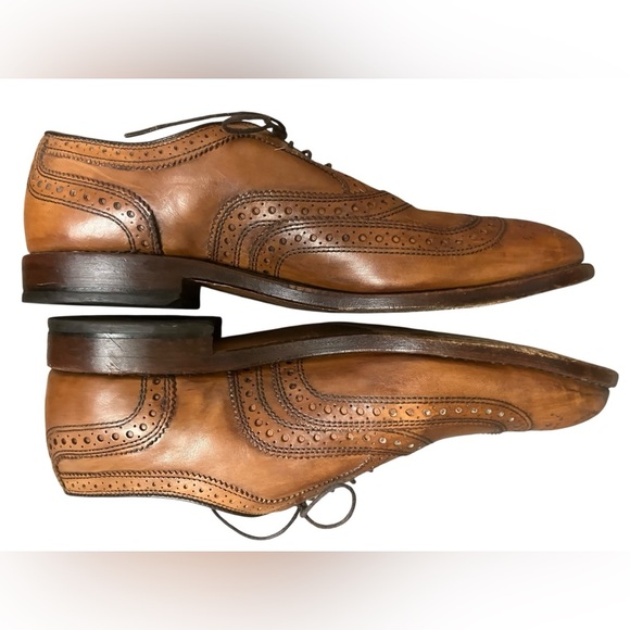 Allen Edmonds Strand Oxford Dress Shoe Mens 7.5 D Walnut Brown Leather Cap Toe - Picture 9 of 12